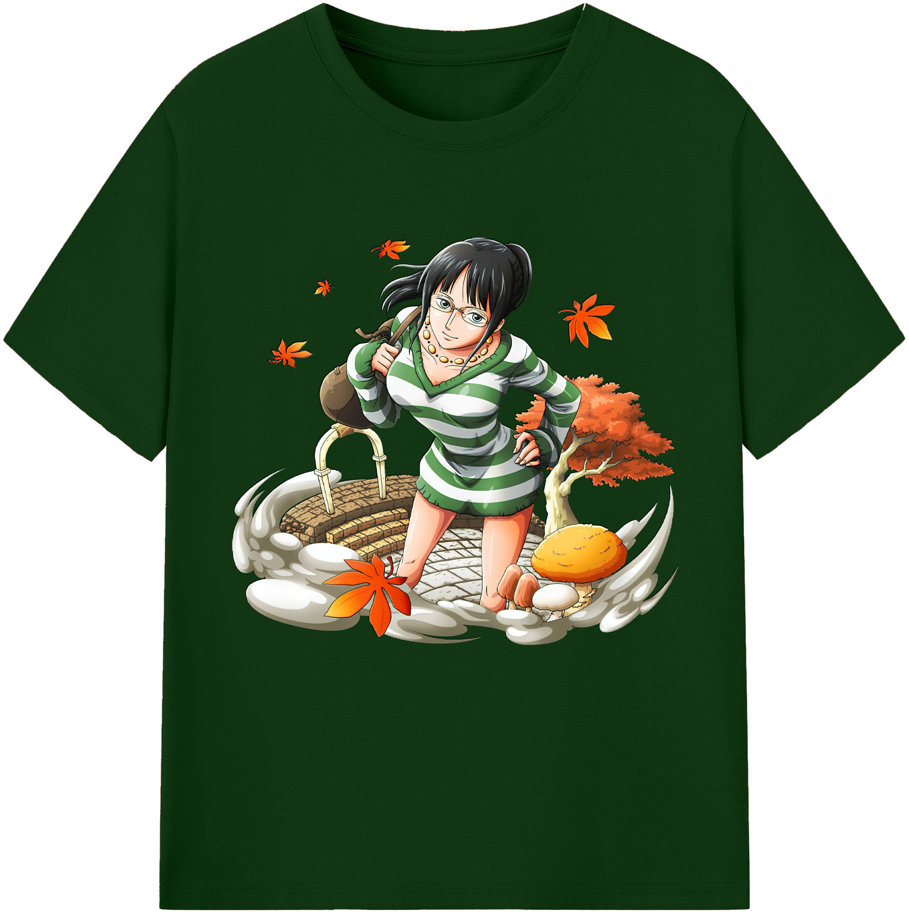 ワンピース ニコ・ロビン ONE PIECE Nico Robin 綿100％半袖Tシャツ（フロントプリント）